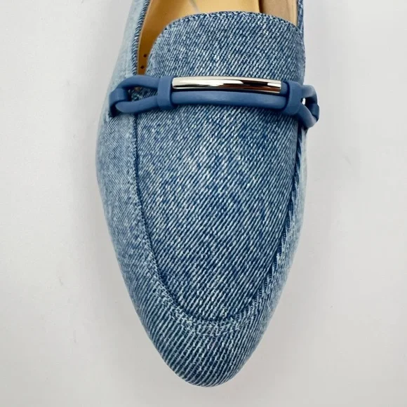 EASY SPIRIT CARLINA, LOAFER SLIP-ON, BLUE CANVAS, DRESSY POINTY TOES, SIZE 12 - Picture 14 of 14